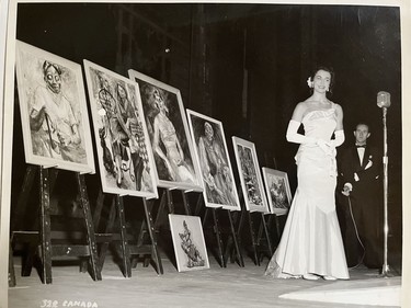 Barbara Joan Markham's art, on display in front of thousands at the Miss America Pageant in Atlantic City. Handout/Postmedia Network