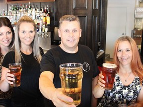 L-R: Cheryl England, Janine Peddle, Gareth Norris and Trish Van Der Haegen at Paddy McSwiggins on Friday, July 19, 2019. Vincent McDermott/Fort McMurray Today/Postmedia Network