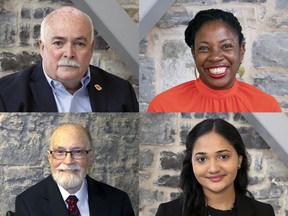 Winners of this year's Kingston Civic Awards are, clockwise from top left, Roland Billings, Aba Mortley, Namirah Quadir and Michael Stephenson.