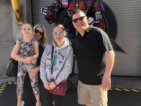 Marc Boucher with his wife Amey and their two daughters, Scarlet (15) and Avery (8). Boucher died from a heart condition on Aug. 11. A GoFundMe organized in his honour has raised more than $10,000 that will go toward his children's post-secondary education. Submitted photo