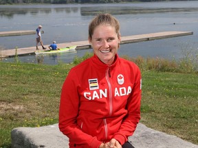Canadian Olympic women's lightweight double skulls rower Jenny Casson of Kingston at the Kingston Rowing Club on the Cataraqui River on Thursday August 26,  2021.