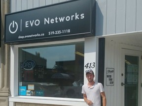 Rogan Fenn opened EVO Networks on Exeter's Main Street about a month ago.