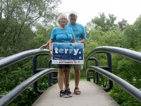 Pictured are Ann and Bart DeVries, organizers of the Exeter Terry Fox Run, which once again will be held virtually this September. Last year's Exeter event raised $32,760.80, the most in the Exeter Run's history.