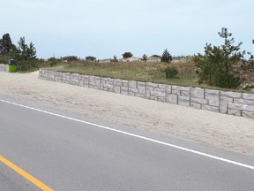 An artist's rendering of South Bruce Peninsula's proposed dune retaining wall along Lakeshore Boulevard in Sauble Beach. (supplied)