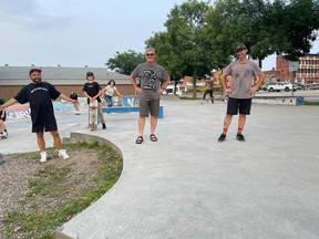 The organizing committee for the Aug. 14 Heavy Medal Skateboard Competition and Showcase recently met at the Rapids Skateboard Park to discuss the event plans. In the photo are, from left, Tanner Hogan, Coun. Brian Abdallah and Randy Pedersen. For more information please phone the City of Pembroke Parks and Recreation department at 613-735-6821 Ext. 1502. Submitted photo