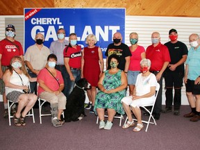 Cheryl Gallant, incumbent MP for Renfrew-Nipissing-Pembroke, was joined by supporters, campaign workers, her husband Jamie and their dog Vesper for the opening of her Pembroke campaign office. Voters across the country will go to the polls Sept. 20.