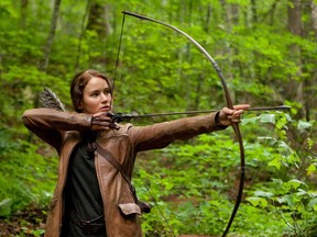 Jennifer Lawrence stars as 'Katniss Everdeen' in The Hunger Games.