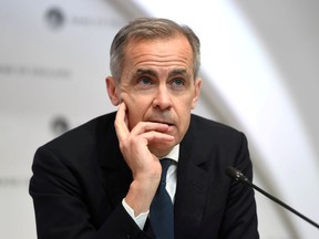 FILE PHOTO: Then-Bank of England (BOE) Governor Mark Carney attends a news conference in London, Britain March 11, 2020. Peter Summers/Pool via REUTERS/File Photo ORG XMIT: FW1