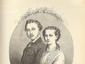 The Prince and Princess of Wales are shown in this 1863 bookplate from the collection of the Stratford-Perth Archives.

Stratford-Perth Archives
