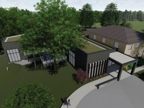 A view of the proposed Bright's Grove Library expansion. (Illustration)