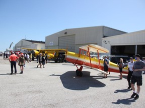 Hundreds of people, including about 100 pilots with their planes,  showed up at the Sarnia Chris Hadfield Airport Saturday for a fly-in hosted by Canadian Owners and Pilots Association (COPA) Flight 7. (Tyler Kula/The Observer)