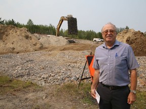 Les Lisk, president of the Coniston Non-Profit Seniors' Housing Corporation, stands near the location where a 55 unit multi-residential rental building geared to seniors, will be built in Coniston, Ont. Canada Mortgage and Housing Corporation is providing a $17.95 million low cost insured loan to help construct the five-storey building. John Lappa/Sudbury Star/Postmedia Network