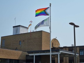 The Manitoulin Health Centre has raised the Pride Flag in support of its local 2SLGBTQ+ community. Supplied