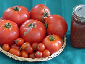 The always popular locally grown tomato. (Angela Lassam)