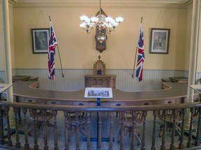 The historic council chambers is one of the key attractions at the Woodstock Museum.(Submitted photo)