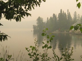 We are looking at forest fire smoke not fog in this photo taken in early afternoon on July 19, 2021.
