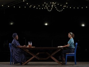 Arlene Duncan, left, as Mercy and Sara Topham as Princess Elizabeth in Serving Elizabeth. (Contrbuted photo/David Hou)