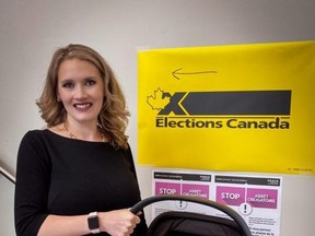 Local Conservative candiate Laila Goodridge voted at her local election office in Fort McMurray in advance of election day Sept. 20. PHOTO: LAILA GOODRIDGE/FACEBOOK