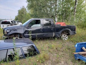 One of the stolen trucks recovered by RCMP. PHOTO SUPPLIED