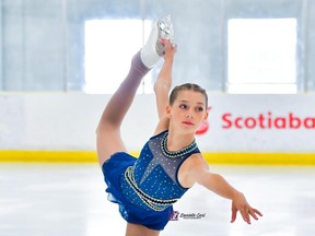 Mikayla Fabbro, 15, is a pre-novice athlete with the Sudbury Skating Club. Her first competition on the quest for Sectional championships begins Sept. 18. Danielle Earl Photography