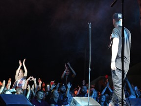 Canadian hip-hop icon Classified performed at Rock On The River in 2017. After one-year absence due to the COVID-19 pandemic, Rock On The River will be returning to Timmins, this time at Hollinger Park, on Oct. 1-2. SUBMITTED PHOTO