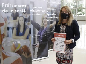 Mélanie Dufresne, Timmins campus director at Collège Boréal, is welcoming back students for hands-on training only at the campus this semester. Meanwhile, the college has also made vaccinations mandatory for anyone visiting the campus. RICHA BHOSALE/THE DAILY PRESS