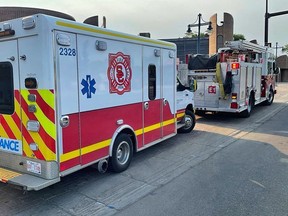 As shown responding to a medical call in St. Albert, Strathcona County Emergency Services crews are responding to calls for service more often outside of the county as call volumes increase across the Capital Region. Photo courtesy Facebook/Strathcona County Firefighter/paramedics