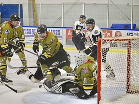 The Powassan Voodoos play the Kirkland Lake Gold Miners, Friday. Cathy Sullivan Photo