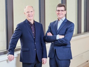 Paul Emerson (left) is chair of the Brant Community Healthcare System board of directors, and David McNeil is BCHS president and CEO.