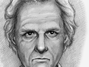 Norfolk OPP are asking the public’s help with a cold-case disappearance that was reported to authorities in 1996. Michael David Hart would be 61 years of age today and look something like the composite drawing police recently obtained of the missing man. – Norfolk OPP graphic