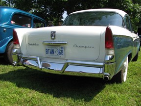 The rear end of the 1956 Studebaker Champion had been refreshed from the previous year and featured attractive tailfins. Peter Epp photo