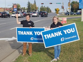 Garnett Genuis thanked residents on Tuesday, Sept. 21 for re-electing him as the MP of Sherwood Park-Fort Saskatchewan during the federal election on Monday, Sept. 20. Photo via Facebook