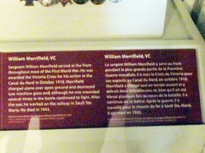 The Merrifield family donated William Merrifield's Victoria Cross medals to the Ottawa War Museum.  PHOTO SUPPLIED.