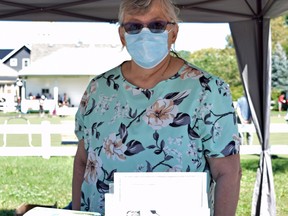 HCFBDC executive director Mary Ellen Zielman was at the Sept. 18 South Huron and Area Community Volunteer Fair and Soup Lunch promoting the upcoming 1st annual HCFBDC Golf Tournament. Dan Rolph