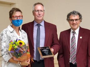 Dave Black (centre) received the WOAA Lifetime Membership Award at the annual meeting last week. Pictured with Dave is his wife, Joan, and WOAA President Allan Dickson. SUBMITTED