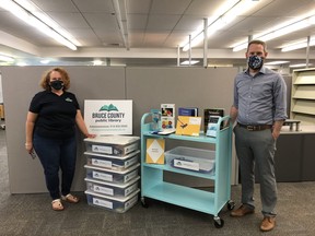 Joanna Aegard, Assistant Director for the Bruce County Public Library, and Chris Doyle, Community Development Coordinator for the Alzheimer Society of Grey-Bruce. SUBMITTED