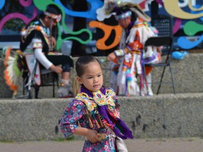 Spruce Grove and area residents enjoyed Indigenous cultural performances by Powwow Times dance troupe, as part of Alberta Culture Days events across the region, Saturday in Central Park.