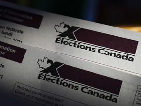 An Elections Canada voter information card.