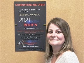 Pauline Lyman, manager of the Fairview & District Chamber of Commerce, urges community members to nominate a business, organization or individual who they feel has shown exceptional resilience in 2021