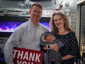 Laila Goodridge and her husband, Niall, and son, Eoghan, on September 20, 2021. Supplied Image/Laila Goodridge