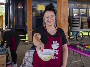 Kara Solecki at the Empty Bowls fundraiser at the Fort McMurray Heritage Shipyard on Sunday, September 12, 2021. Scott McLean/Fort McMurray Today/Postmedia Network