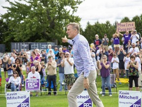 People's Party of Canada leader Maxime Bernier is applauded by a crowd of 300 during a rally at Kelly's Sporting Goods in Inwood, near Petrolia, on Wednesday September 15, 2021. (Derek Ruttan/The London Free Press)