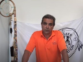 Saugeen First Nation Chief Lester Anoquot declared a state of emergency with a cluster of 71 cases of COVID. The Chief spoke in a video posted to the Saugeen First Nation website Wednesday, June 30, 2021.