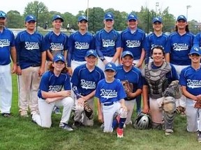 The Quinte U14 Royals captured the Eastern Ontario Baseball Association championship Sunday in Cobourg with a 4-2 victory over the host Northumberland Jacks. Royals players included: Bryce Mitchell, Mitch Sills, Jake Briscoe, Ben Demille, Marcus Forbes, Colin Stephens, Christian Fonger, Colby Coe, Owen Ferguson, Nathan Soules, CJ Kerslake, Cole Baird, Oliver Brackenbury. The coaching staff includes Chris Lisle, Steven Sills, Noah St. Bernard and Colin Martin. SUBMITTED PHOTO