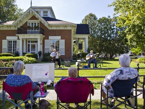 Jericho - Roots to Rock was among more than a dozen musical acts to perform Sunday afternoon in the Main Street Music Stroll, organized by the Old Town Hall in Waterford, Ontario.