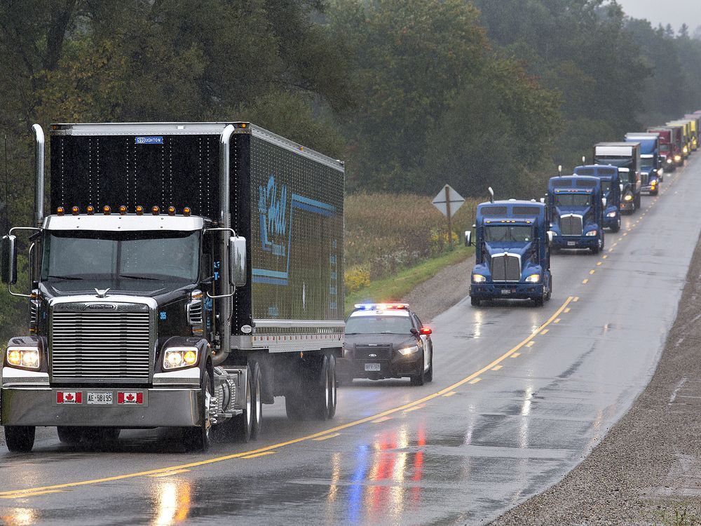 Truck Convoy, Torch Run Support Special Olympics | Brantford Expositor