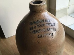 The Sheldon whisky jug, about one gallon. John Rhodes photo