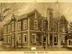 The Goderich Central School (now the Huron County Museum) where Principal Allan Embury waged his Battle against Thomas McGillicuddy of the Huron Signal. Courtesy Huron County Museum