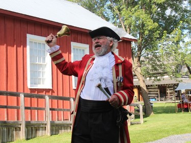 Town Crier Wes Libbey at the Harvest Festival at the Glengarry Pioneer Museum. Photo on Sunday, September 12, in Dunvegan, Ont. Todd Hambleton/Cornwall Standard-Freeholder/Postmedia Network