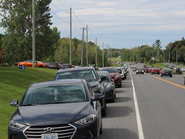 A lot of overflow parking at the W3G Pop Up Market. Photo on Saturday, September 11, 2021, in Long Sault, Ont. Todd Hambleton/Cornwall Standard-Freeholder/Postmedia Network